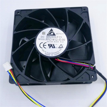 M30 M31S Mining Fan - 12V 9A 8000RPM PFC1412HE 140X140X38 มม. DC เครื่องทำความเย็นพลาสติก DC