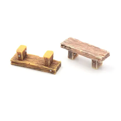 Benches Miniature Ornaments Fairy Garden Bonsai Decor Dollhouse Accessory Chair Stool Fairy Garden Miniatures Decor 3Pcs