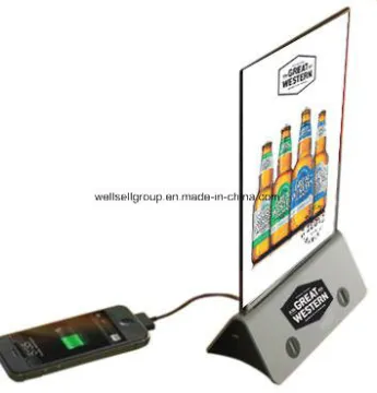 LED Illuminated Menu Holder & Power Bank