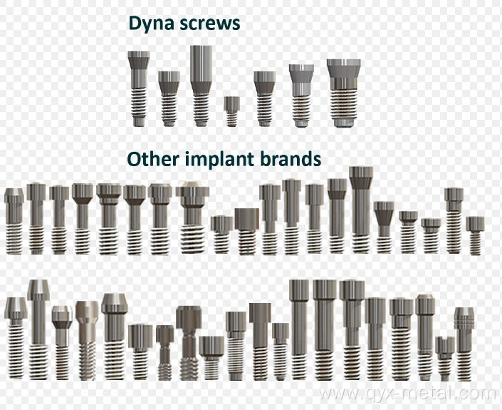 Implanted titanium alloy screw for surgical and dental