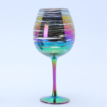 Bicchiere da vino calice arcobaleno all&#39;ingrosso