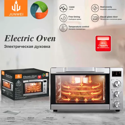 junwei micro wave oven window led display manufacturer low price pizza electric oven