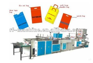 Automatic soft loop handle bag making machine