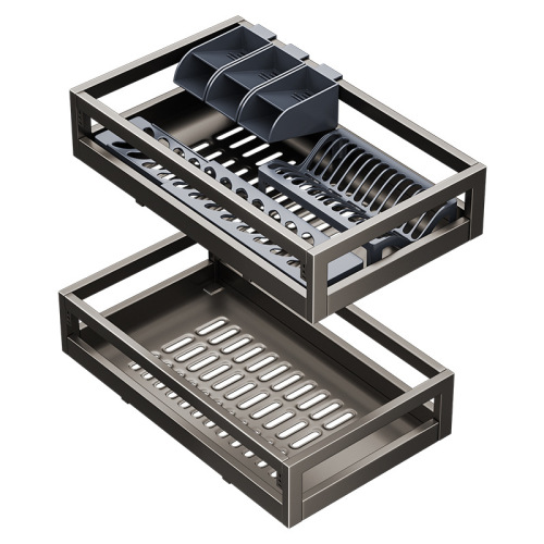 Organizador de gabinete extraíble de dos niveles premium