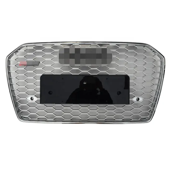 High Quality ABS Silver Car Grill for Audi A6 C6 A6L Facelift 2016-2018 Honeycomb Mesh Front Bumper Grill