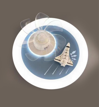 LED 만화 공장 어린이 방을위한 3 가지 색상 디밍 우주 비행사 천장 조명