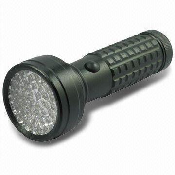 LED Flashlight, Waterproof Design, On/Off Push Button