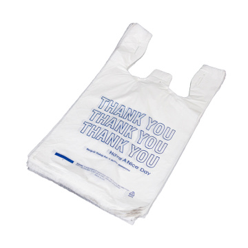 Environmentally friendly Heavy duty LDPE HDPE thank you vest carrier plastics bag gift packing