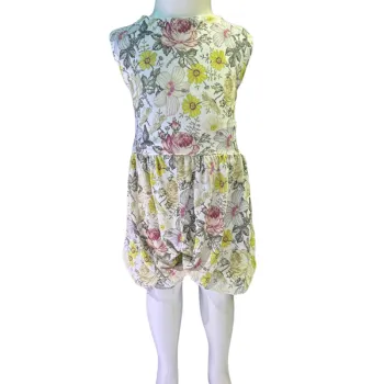 Bamboo Viscose Organic Baby Girl Ruffle Bubble Rompers - New Summer Design