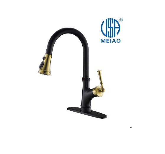 Stainless Steel Black Gold Faucet Brushed Nickel