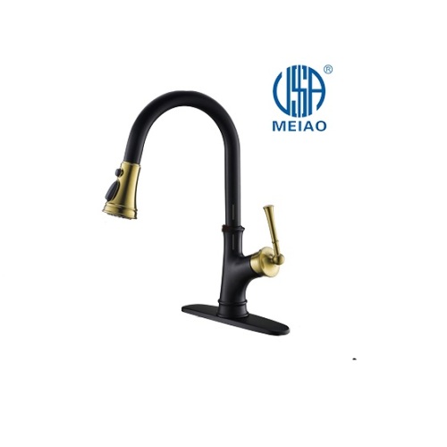 Grifo de oro negro de acero inoxidable níquel cepillado