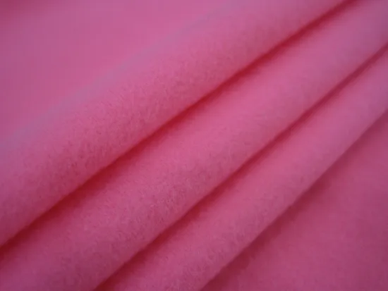Polyester semi Shiny weft knit brushed fabric