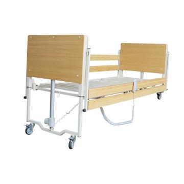 Electric Bed with Variable Height with Wooden Sides