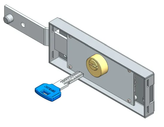 Left roller shutter lock computer key shifted bolt
