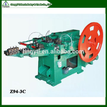 China Telon brand carbon steel common wire sharpening nail making machine