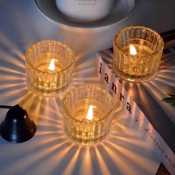 نظارات Tealight الصافية بشكل كبير للشموع