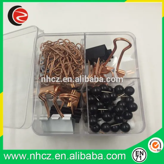 rose gold office clip set