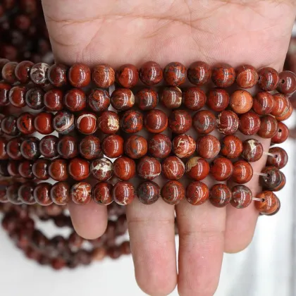 Natural Crystal Loose Beads Safflower Stone Round Beads