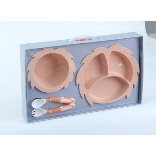 Ensemble de vaisselle pour tout-petits en silicone 4 pièces