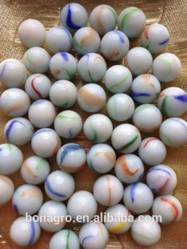 Glass marble round three colors and milky 16mm/25mm/35mm cue