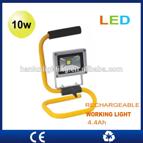 waterproof with stand COB 10W LED rechargable working light