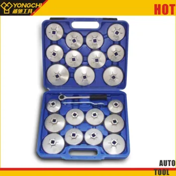 23pcs cup type oil filter wrench set aluminium alloy