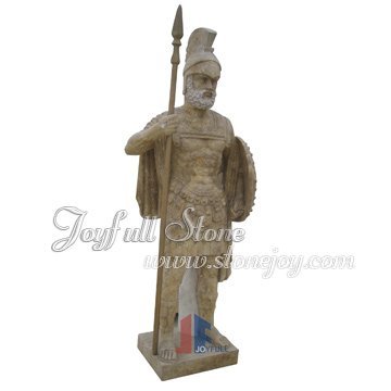 Marble Roman Soldier Statue Sculpture