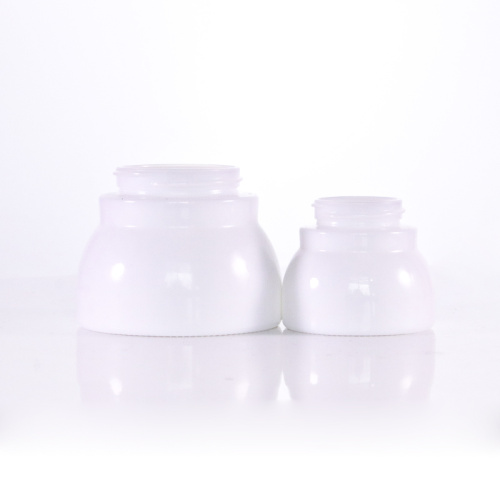 Special shaped cream jars with white lids