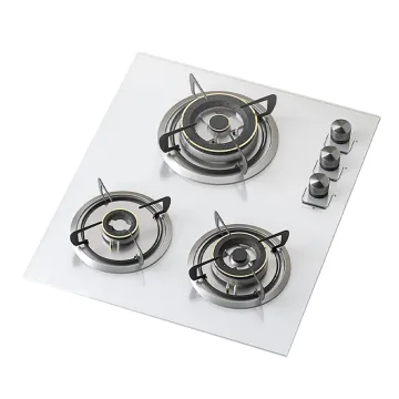kitchen appliances gas cooker LPG smart white gas cooktops glass top battery 3 burner gas stove for kitchen
