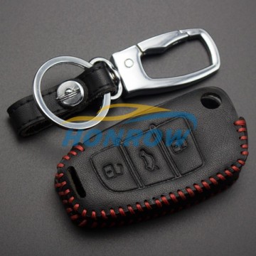 2016 new products-- 3 button key leather case used for Q3 Q7 A3 A1 TT R8