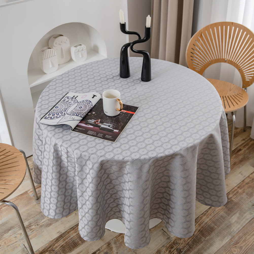 Gray table cloth
