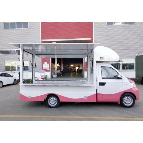 Small outdoor mobile fast food van