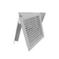 Double-row ventilation grille with adjustable louvres