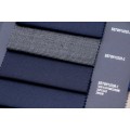 Navy Textured Machine Washable Wool Fabric