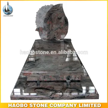 European Multicolor Red Granite Stone Monument