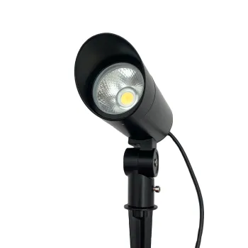 DMX Spotlight: Outdoor Waterproof IP65 Aluminum Black COB5W Spot Lamp Pedestal - A Perfect Garden Spot Spike Light for Warm Tree Illumination