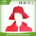 Sombrero de lluvia de PU de color rojo