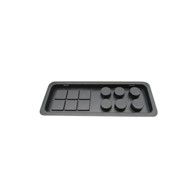 Customized cosmetic disposable black blister plastic tray