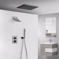 Luxury Black Rain Shower Thermostatic Badrum duschuppsättning