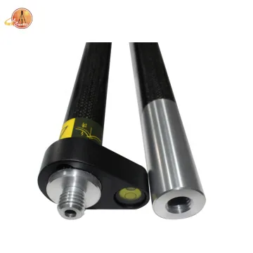 Hot Selling 2m 2-Section Carbon Fiber GPS Prism Pole with Bubble for Land Survey GPS RTK Total Station