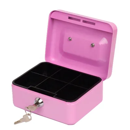 Lockable Metal Mini Safe Box for Money and Organizing