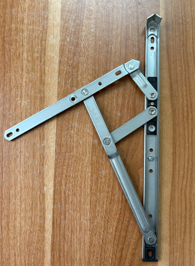 Heavy-duty SUS 304 window friction stays and casement hinges for coastal projects manufactured by A-OK Hardware
