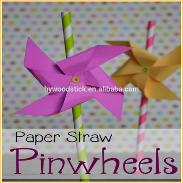 Origin Colorful Printing Wholesale Drinking Cocktail Paper Straws Pinwheel