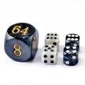 5pcs Set 30MM Backgammon Pearl Dice set - 30MM (1 3/16") Large Backgammon Doubling Cube Plus 4pcs 16MM Dice, Marbleized Colors