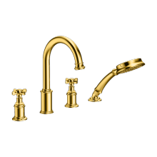 Gold Rim Mounted Bathtub Faucets
