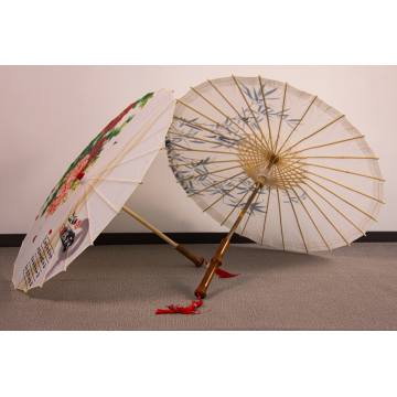 Qiong Regenschirm aus Ölpapier mit Bambusrahmen