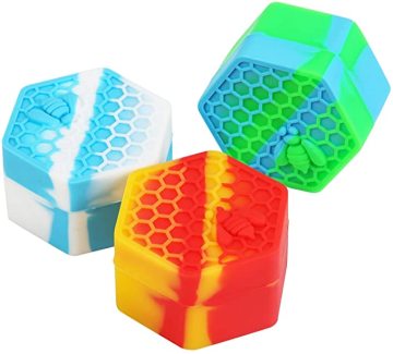 Hexagonal Non-stick Silicone Container Jars Set