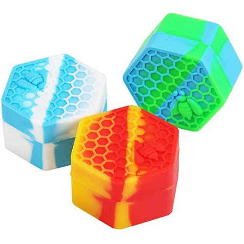 Hexagonal Non-stick Silicone Container Jars Set