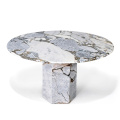Table à manger en marbre naturel pierre de tempête océanique