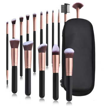 Professional 16-Piece Makeup Brush Set: Premium Quality Vegan Brushes for Foundation, Blending, and Powder Application - Perfect for Travel